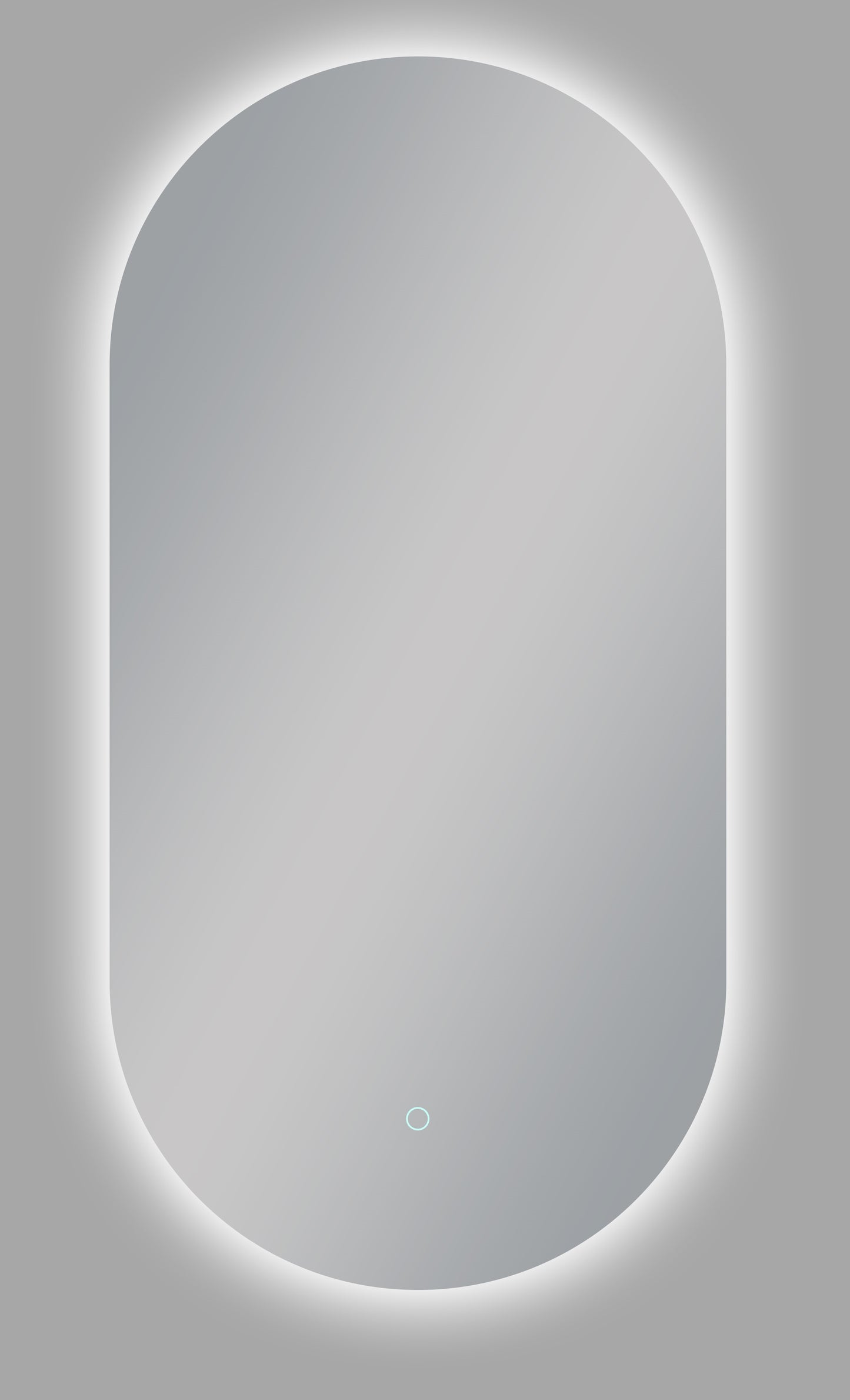 Oval/Pill Shape Backlit LED Frameless Mirror - 450x900mm