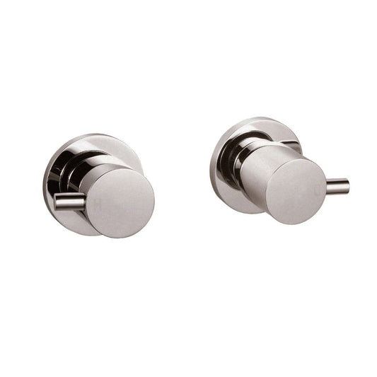 Pentro Brushed Nickel Round Shower Taps Set