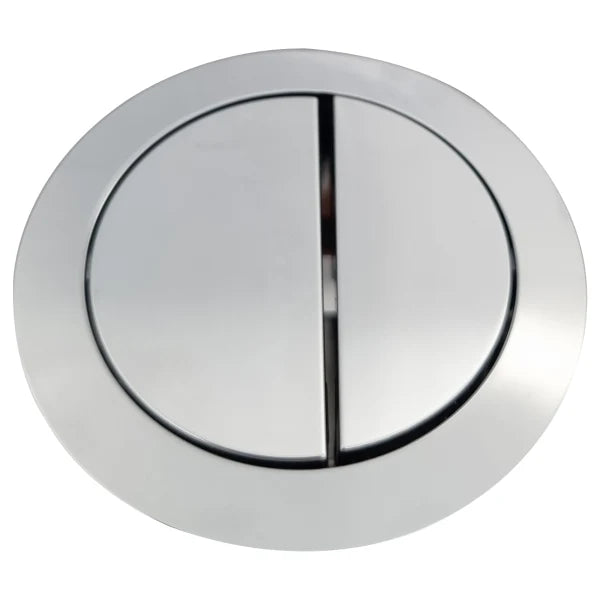 Round Press Button Chrome Standard Toilet Cistern