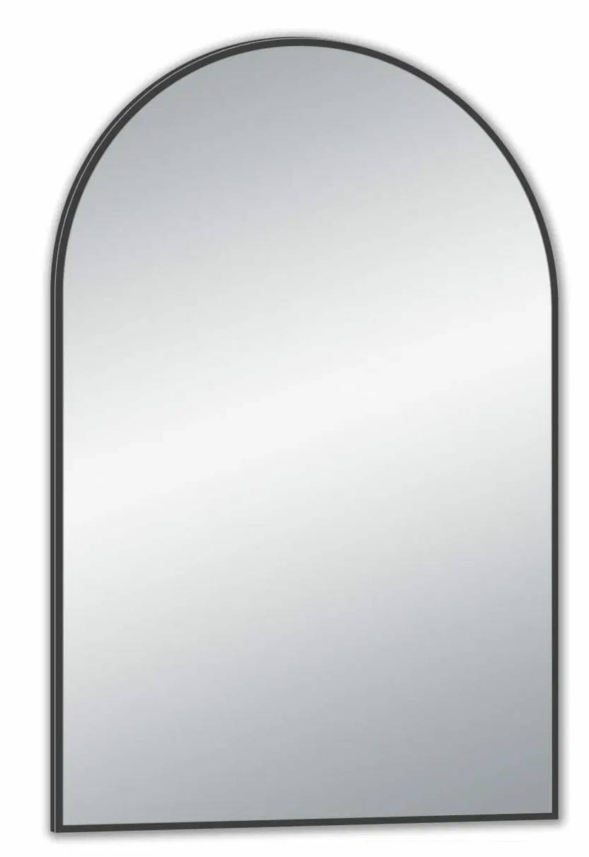 Uni-Gunmetal Grey Arch Framed Mirror -  600x900mm