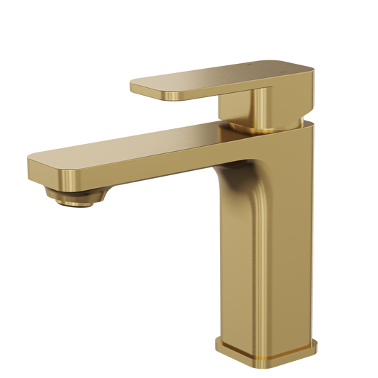 Zia Basin Mixer - Brushed Brass