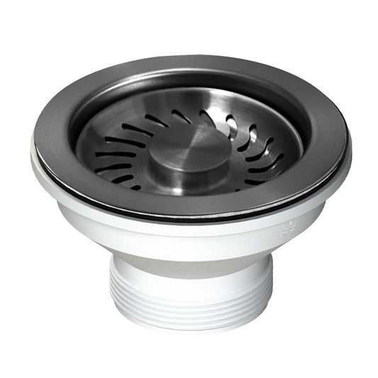 90x50 Brushed Gunmetal PVD Basket Waste & Long Bolt