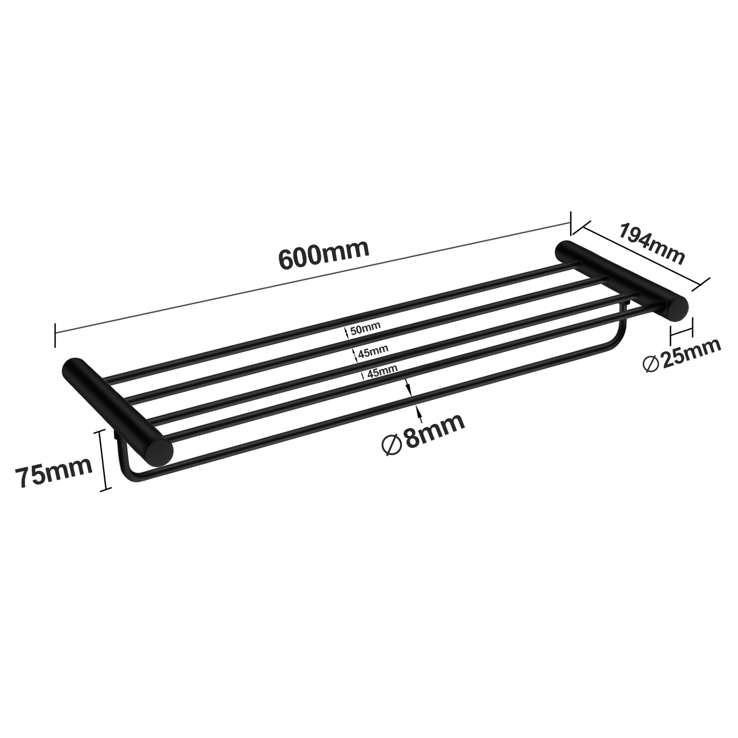 Black Shower Shelf