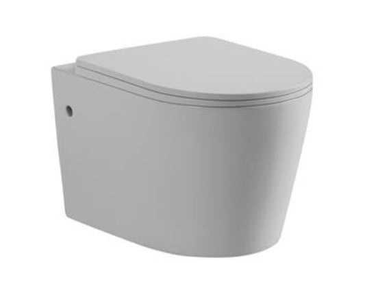 Avis Rimless Wall Faced Floor Pan - Matte White
