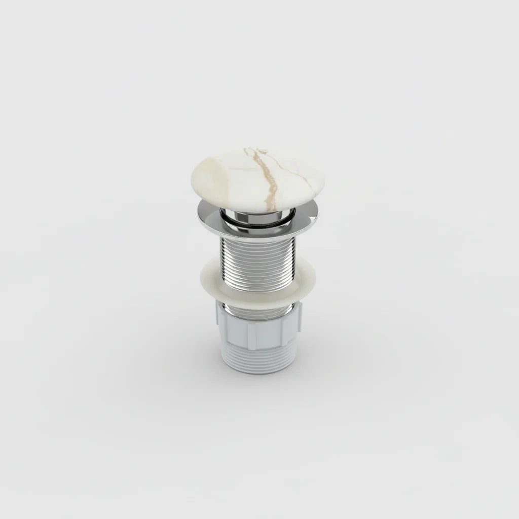 Serra Pop-up waste 32 mm Non-over Flow with Matte Carrara Ceramic Cap