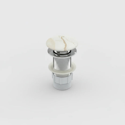 Serra Pop-up waste 32 mm Non-over Flow with Matte Carrara Ceramic Cap