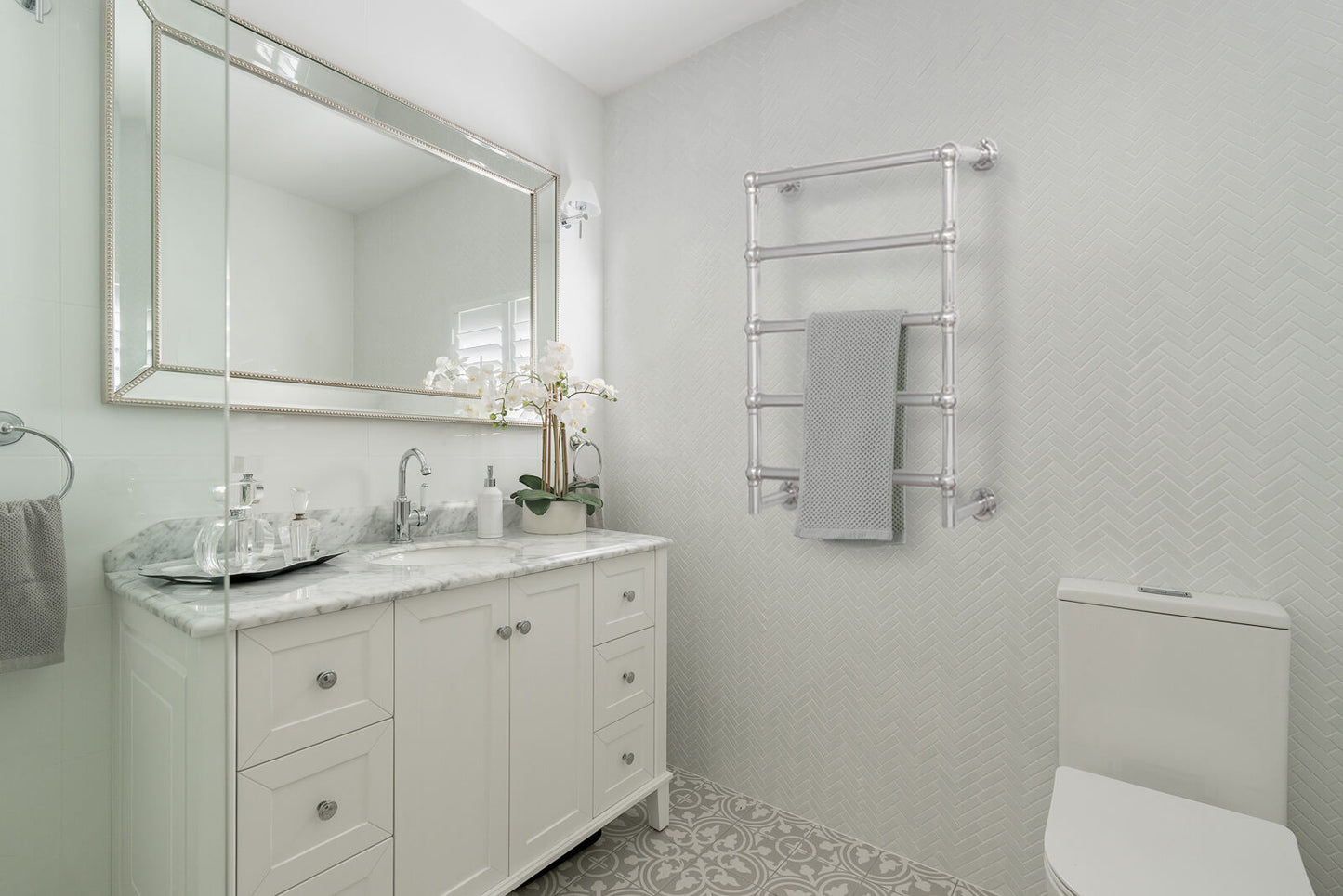 Mayer Heated Towel Rail - Chrome