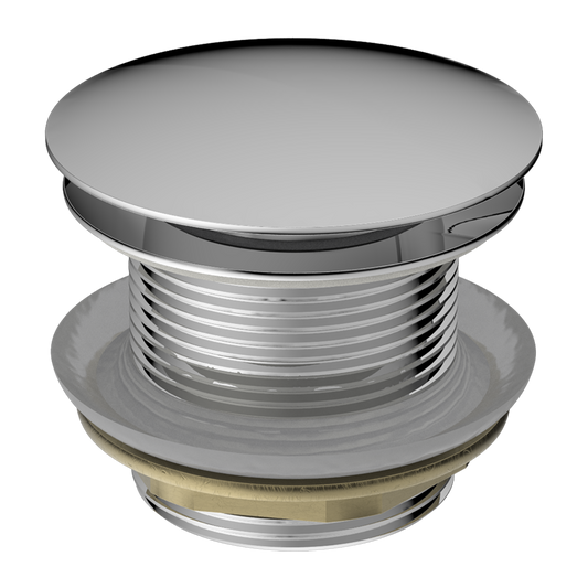 40mm Chrome Solid Brass Mushroom Bathtub Pop Up Waste - NO Overflow