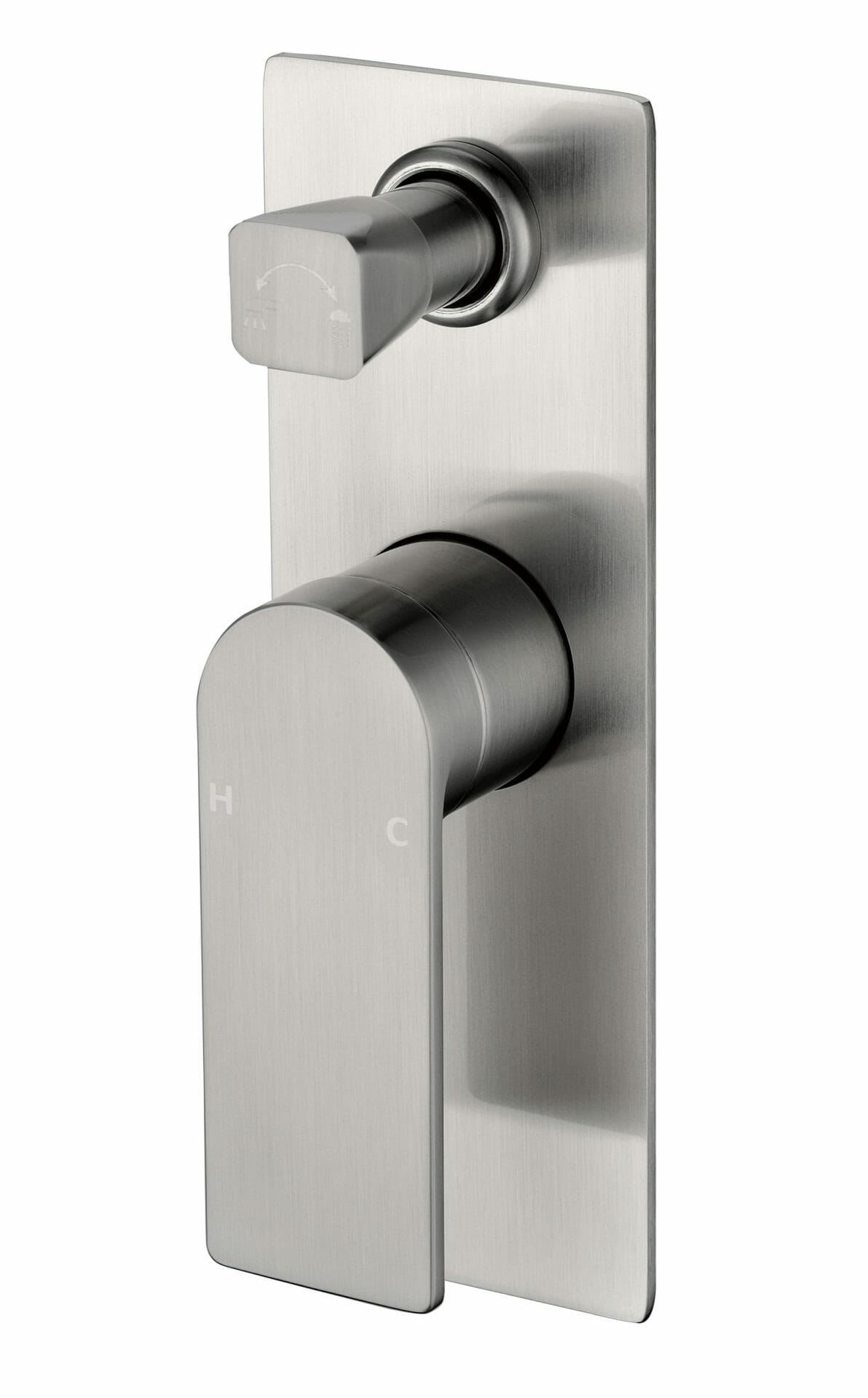 Ruki Wall Mixer With Diverter - Brushed Nickel
