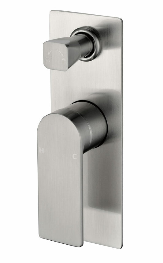 Ruki Wall Mixer With Diverter - Brushed Nickel