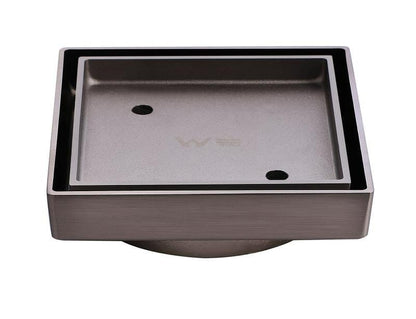 Gunmetal Grey Smart Tile Insert Floor Waste Shower Grate Drain