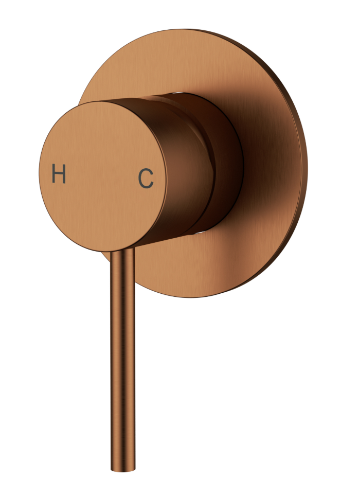 Otus Slimline ss Wall Mixer Trim Kits Brushed Copper