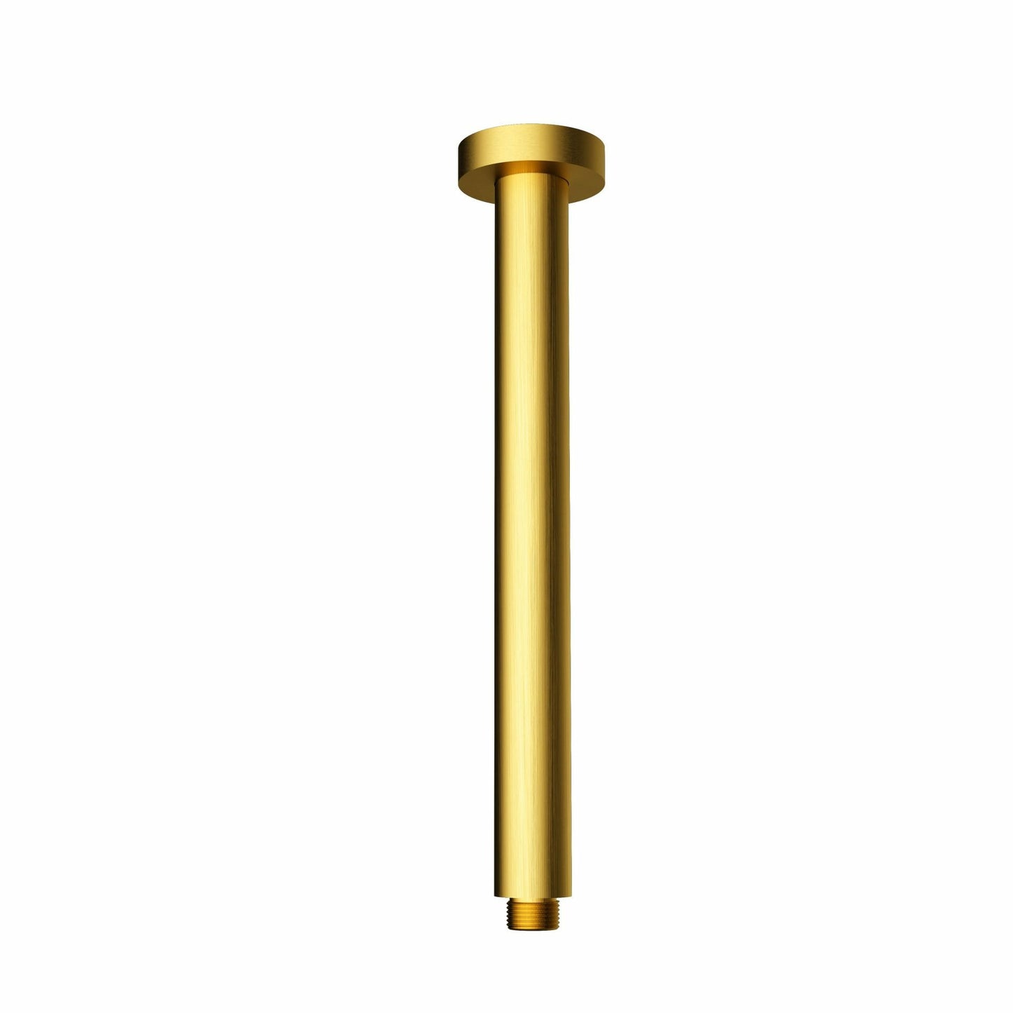 Round Vertical Shower Arm - Brushed Gold