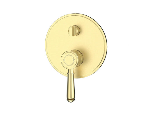 Clasico  Wall Diverter Mixer Trim Kits in Brushed Gold