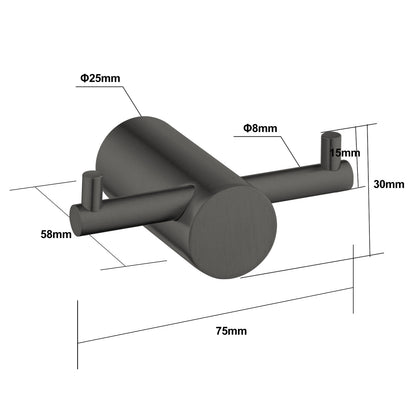 Gun Metal Grey Robe Hook
