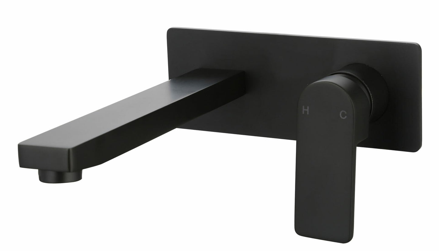 Flores wall basin mixer - Matte black