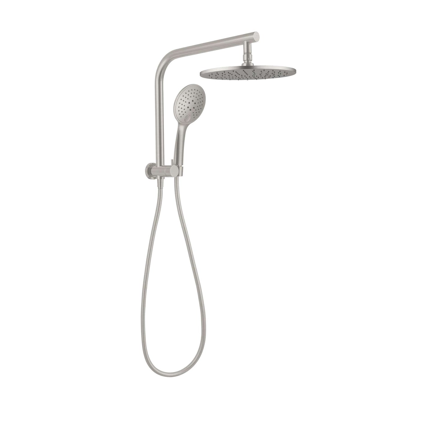 Nero Mecca 2 In 1 Twin Shower Brushed Nickel