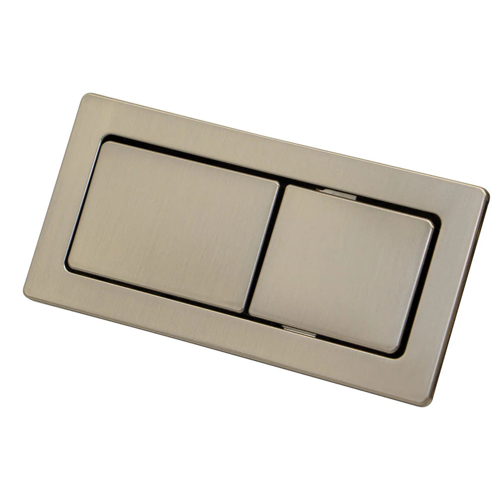 Square Press Button Brush Nickel Standard Toilet Cistern