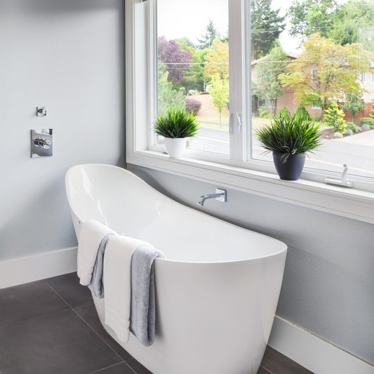 1660mm Freestanding Bathtub - Gloss White