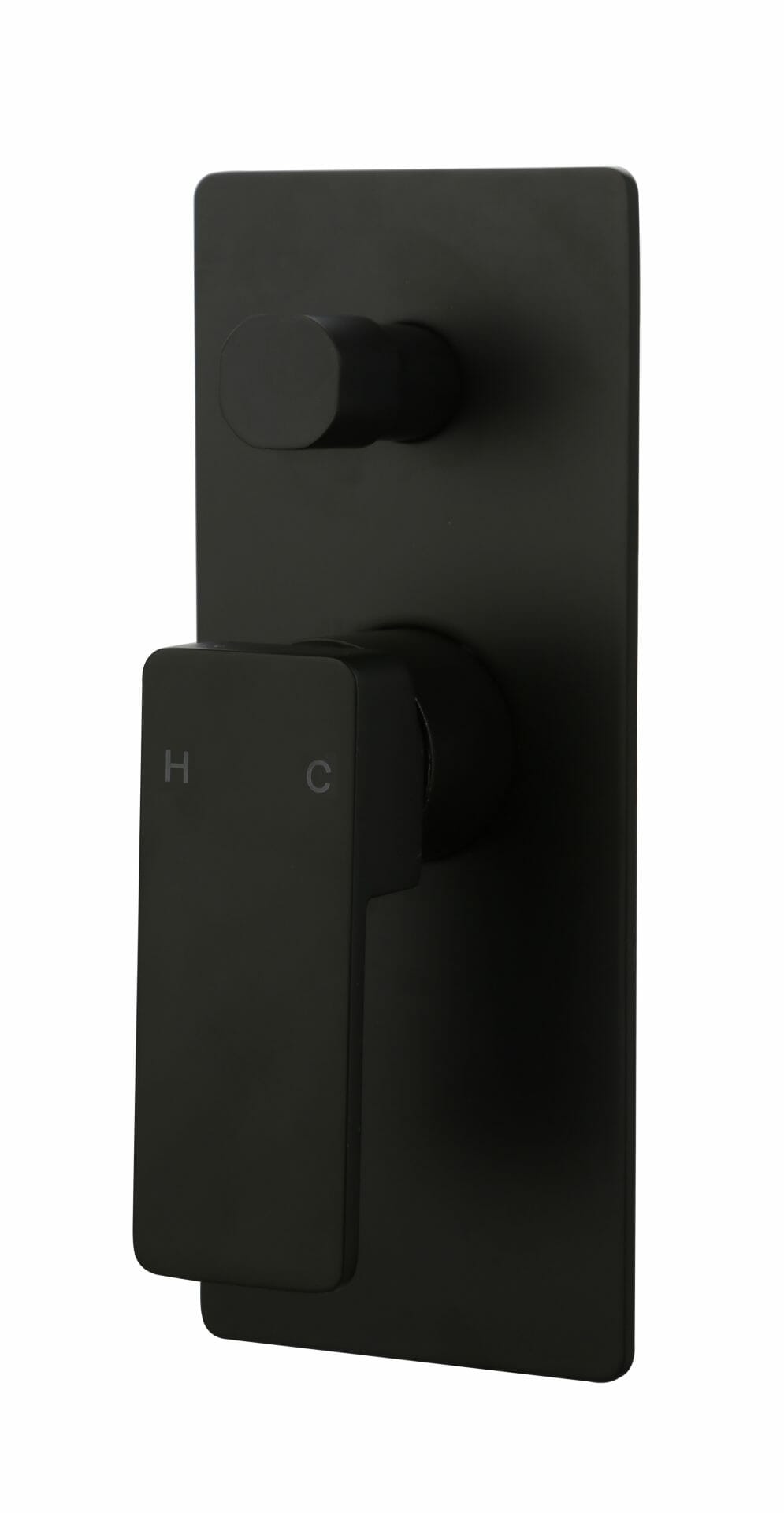 Ceram Wall Mixer With Diverter - Matt Black