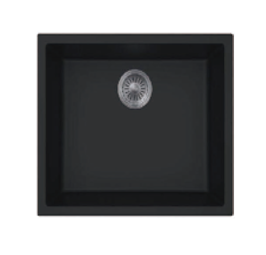 Pearl Black Undermount Single Bowl   Granite Sinbk (Square) - 610x465x220mm