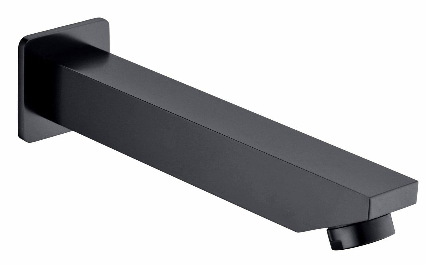 Yale Square Bath Spout 200mm - Matt Black