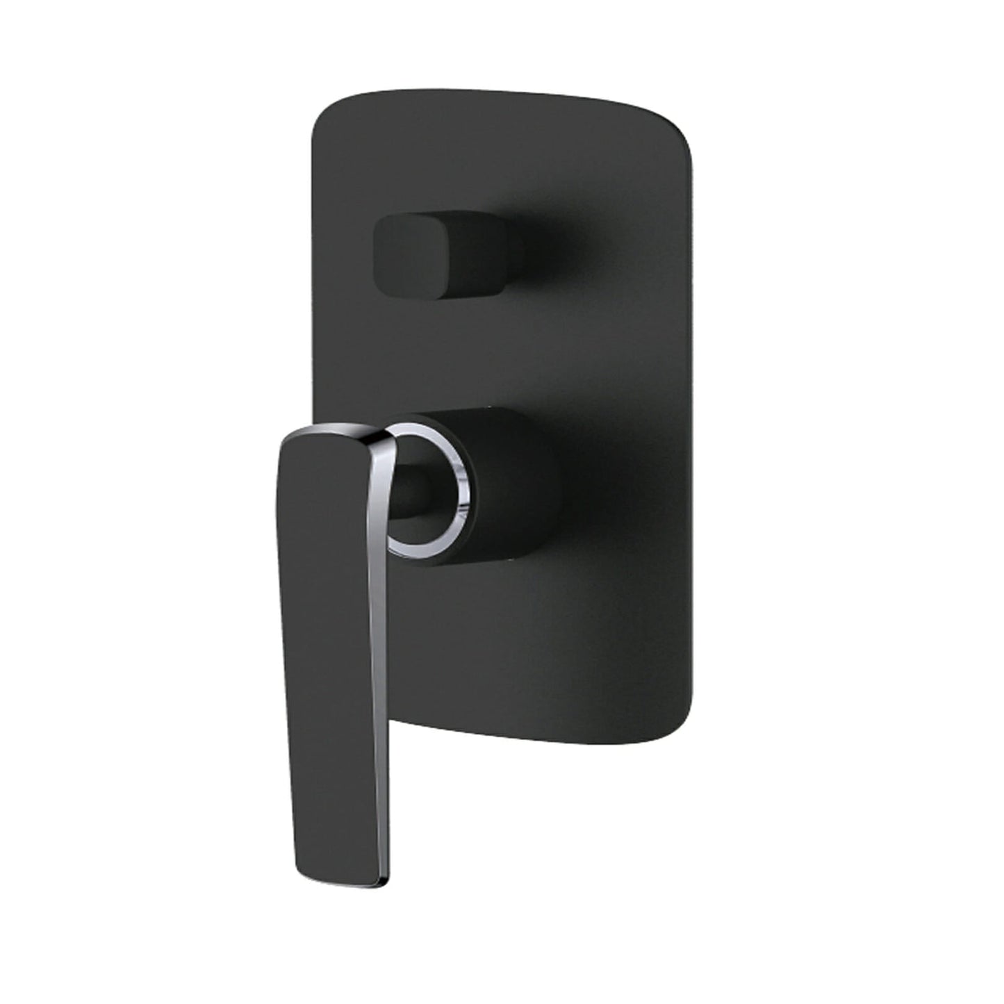Esperia Matte Black & Chrome Wall   Mixer with Diverter