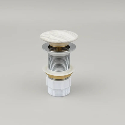 Terra Pop-up waste 32 mm Non-over Flow with Matte Carrara Ceramic Cap