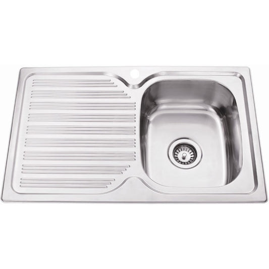 Otus Single Bowl Single Drainer Sink RHB 800mm