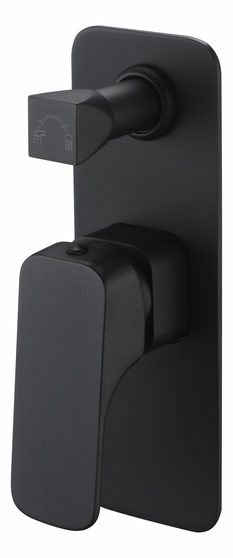 Eden Wall Mixer With Diverter - Matt Black