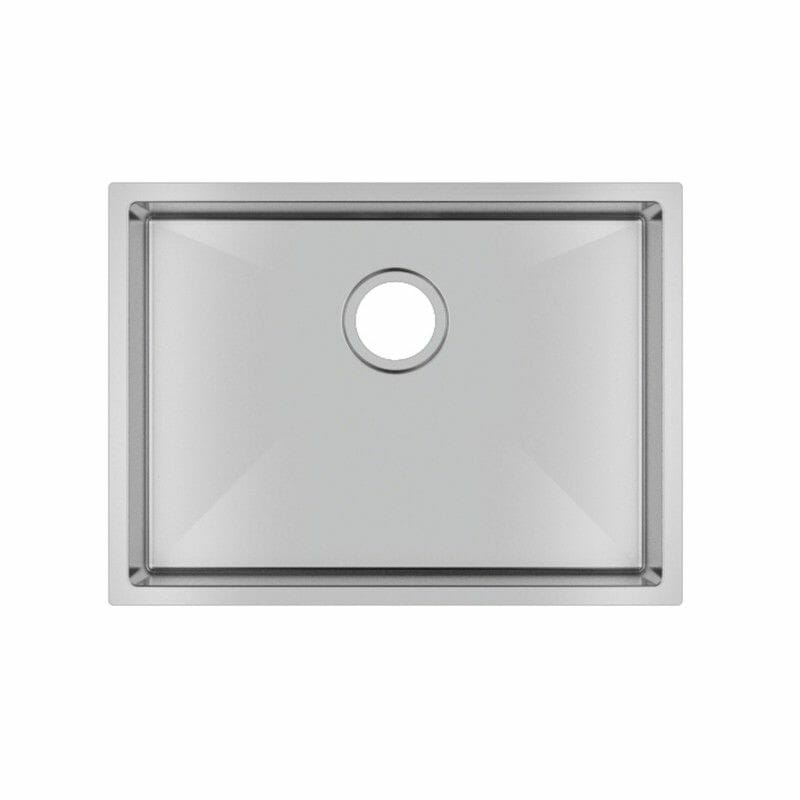 1.2mm Handmade Top/Undermount Single Bowl   Kitchen Sink 304 Stainless Steel - 600x450x230mm