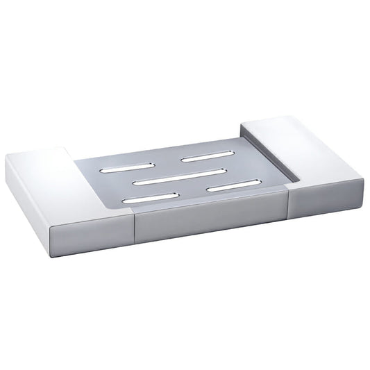 Eden Soap Holder - Chrome & White