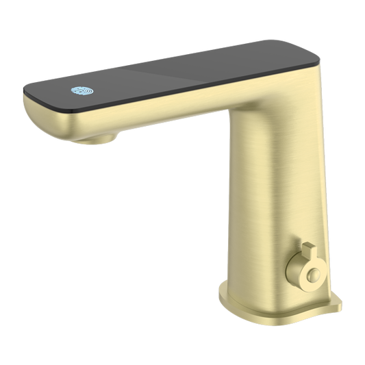 Nero Claudia Sensor Mixer With Black Top Display Brushed Gold