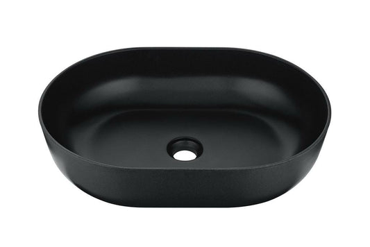 508mmx361mm  Above Counter Basin Quartz - Matte Black