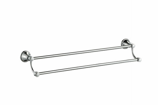 Clasico Double  Towel Rail - Chrome- 800mm