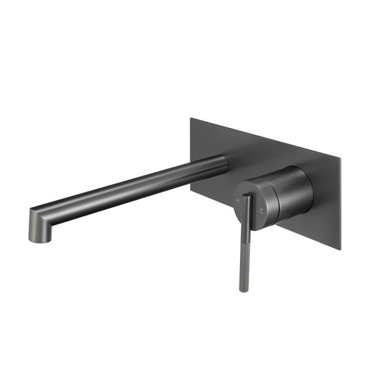 CADDENCE Brushed Gun Metal Grey Wall Mixer with Spout
