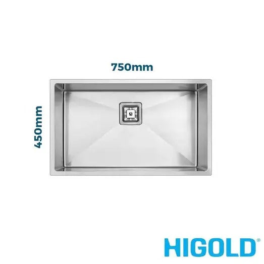 VantÃ© Single Large Bowl Kitchen Sink - R10 Corner 750mm