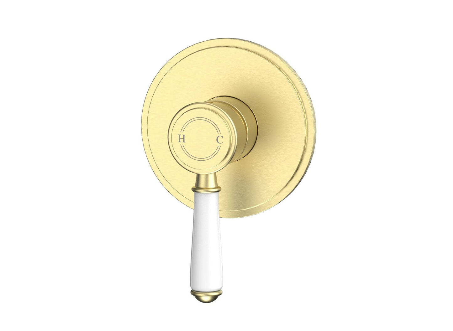 Clasico  Wall Mixer  Trim Kits Ceramic handle in Brushed Gol