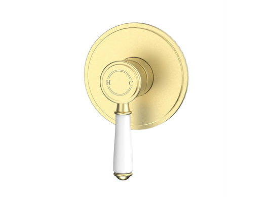 Clasico  Wall Mixer  Trim Kits Ceramic handle in Brushed Gol