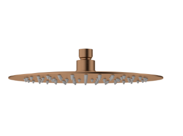 Dove Round Overhead Shower 250 mm Brushed Copper
