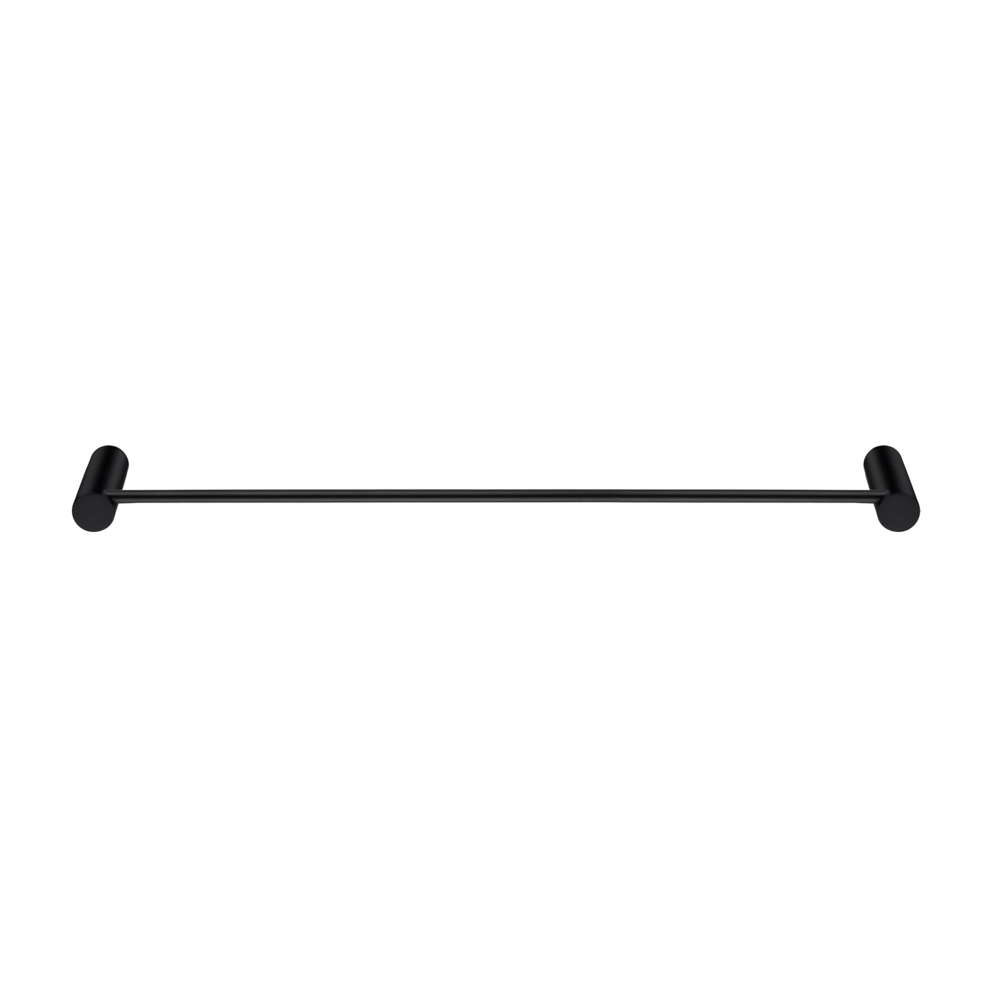 Black Single Towel Rail 600mm