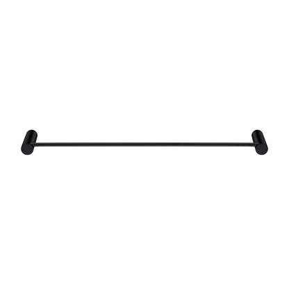 Black Single Towel Rail 600mm