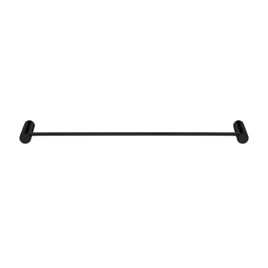 Black Single Towel Rail 600mm