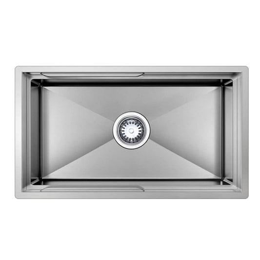 750mm Stainless Steel PINIZ Single Bowl Workstation Kitchen Sink - Slide Lip - Nano Coated 1.2mm Thick Stainless Steel - Anti-Scratch