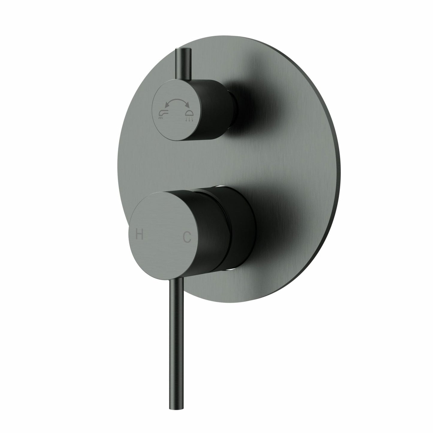 Otus Slimline Stainless Steel Wall Diverter Mixer Trim Kits  - Gun Metal