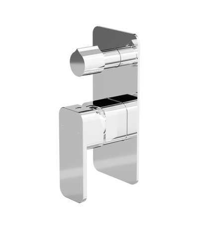 Zia 1-Plate Wall Mixer with Divertor Trim Kit - Chrome