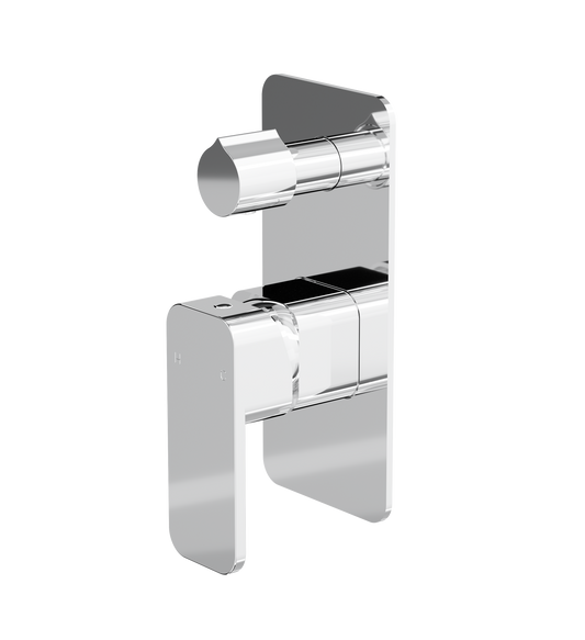 Zia 1-Plate Wall Mixer with Divertor Trim Kit - Chrome