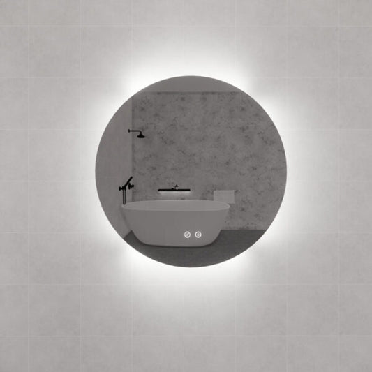 Round Frameless LED Mirrors 800x800mm