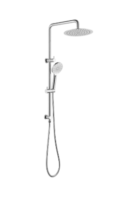Mica Dual Shower Rail - Round - Dusk Bronze