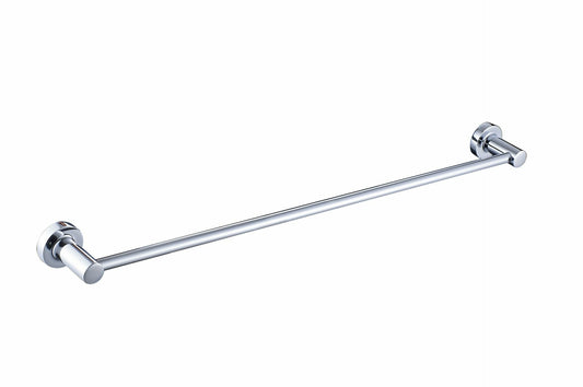 Ruby Round Single Towel Rail 600mm - Chrome